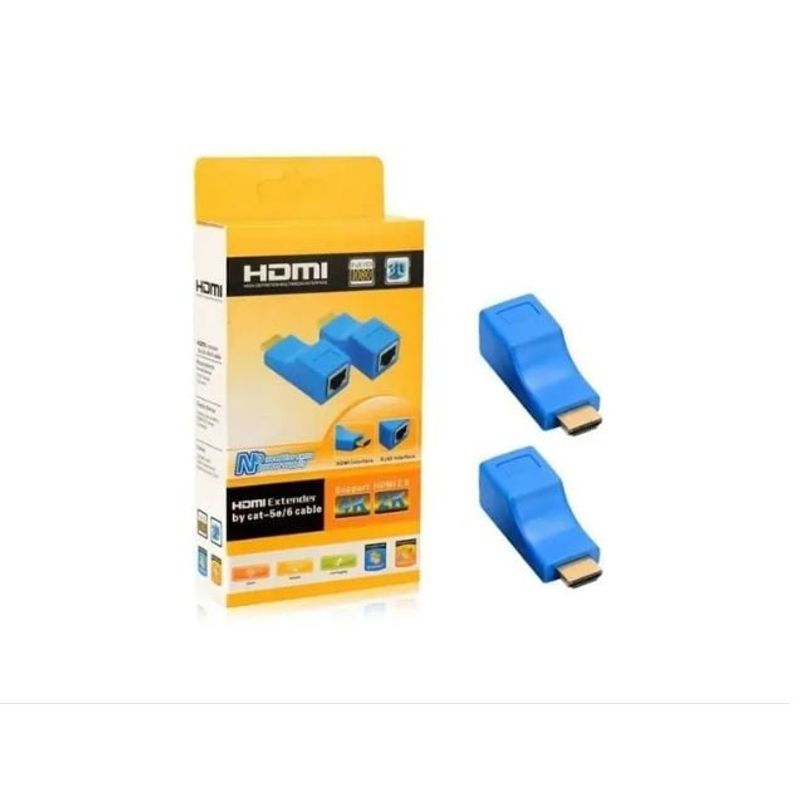 GENERICO - Adapter Hdmi 30m Extensor Sobre Cat 55e6 Utp Red Rj45