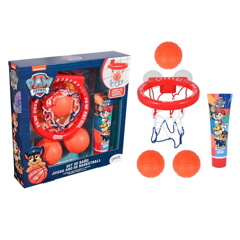 GELATTI - Set de Baño Paw Patrol Shampoo + juego de BasketBall