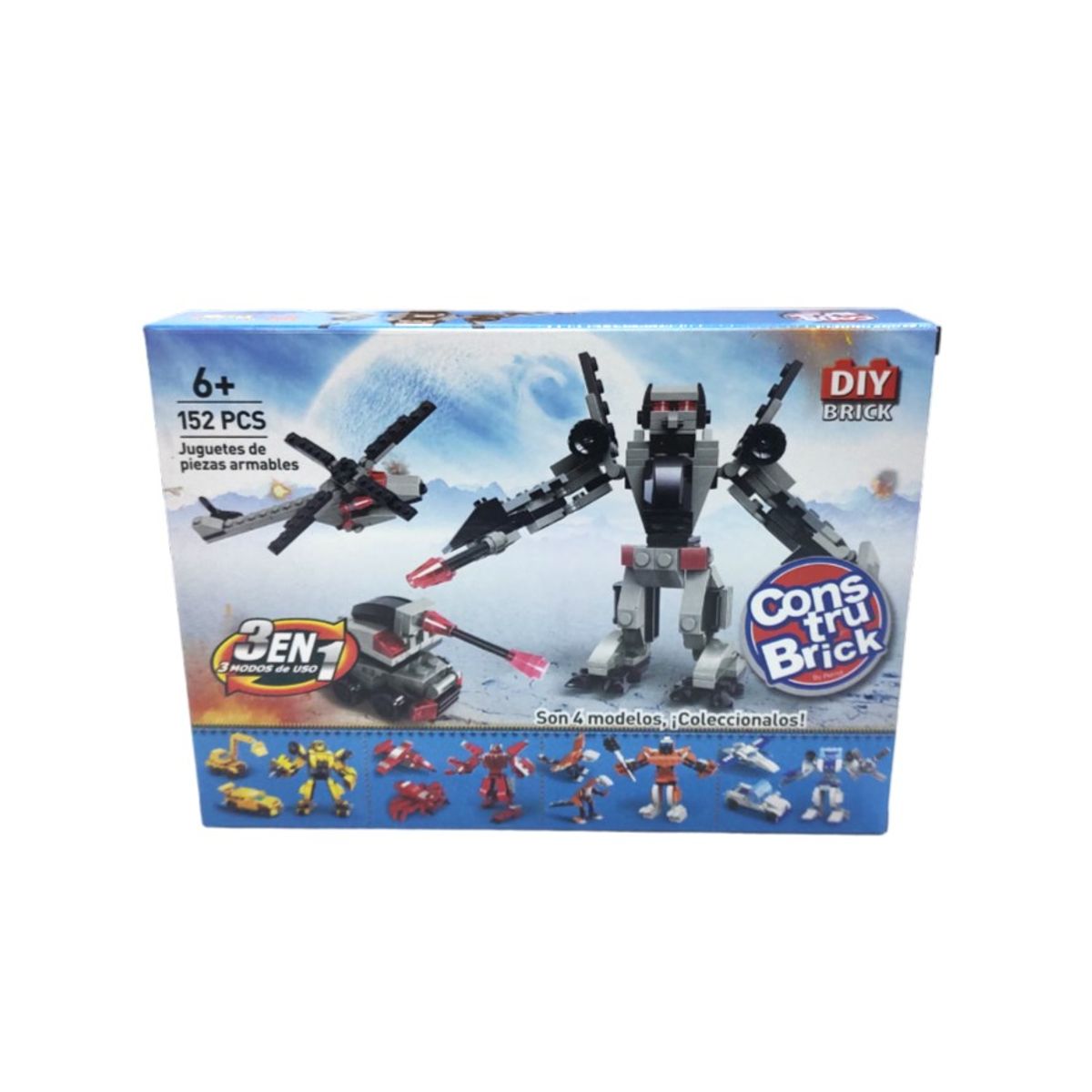 PERROT - Construbrick Mega Robot Grafito 3 en 1 152 pzas