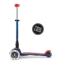 MICRO - Scooter Mini LED Plegable Azul, Niños 2 a 5 años