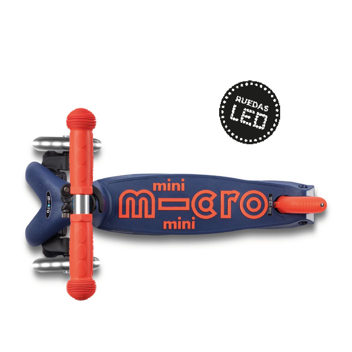 MICRO - Scooter Micro Mini LED Plegable Azul, Niños 2 a 5 años