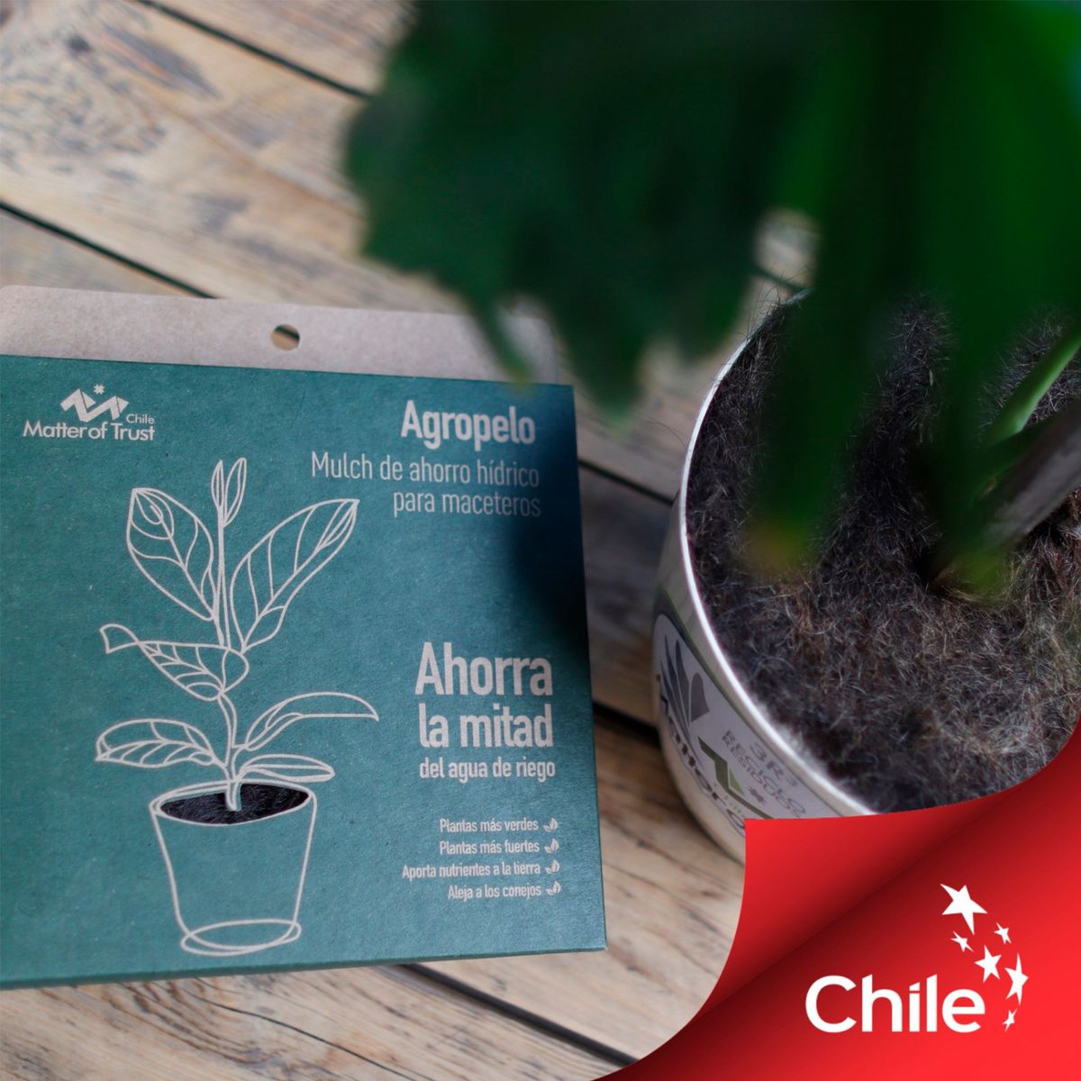 GENERICO - DISCOS AGROPELO NATURAL 30CM MULCH DE AHORRO HIDRICO PARA MACETEROS
