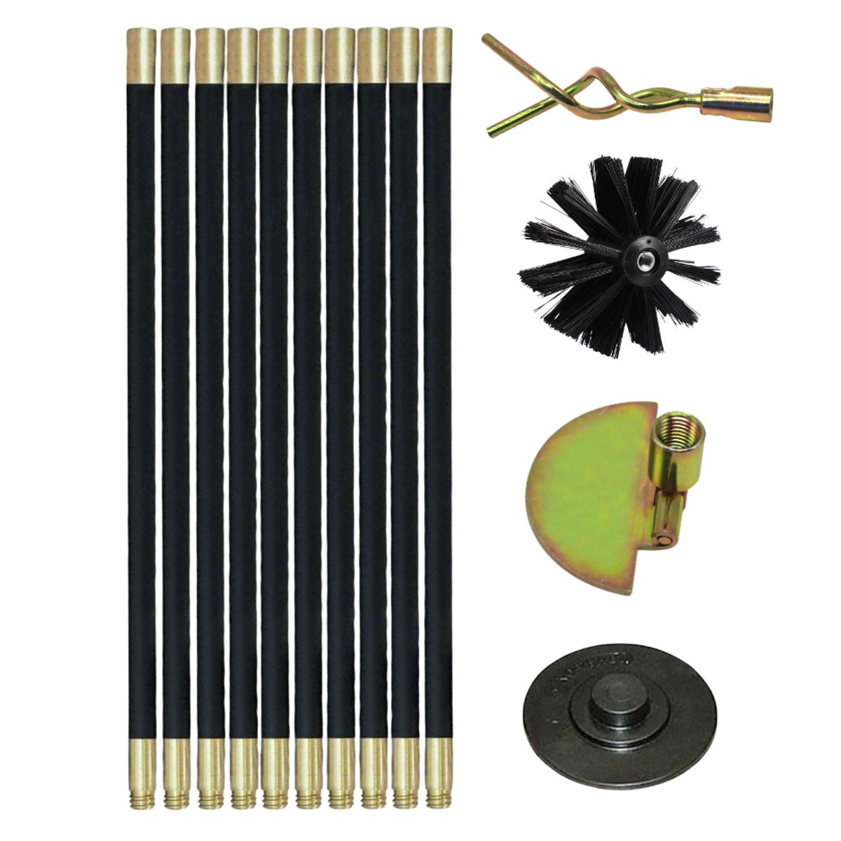 GENERICO - Set Varillas Destapa Alcantarillado Industrial 9 Metros