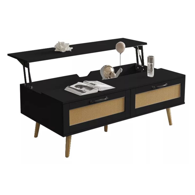HOMER DESIGN - Mesa De Centro Con Cajon Living 100x52x45cm Tejido Elevable americana