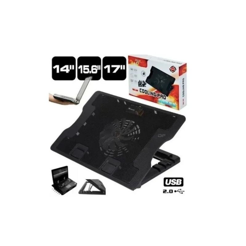 GENERICO - Ventilador Base Para Notebook Altura Ajustable 5 Niveles