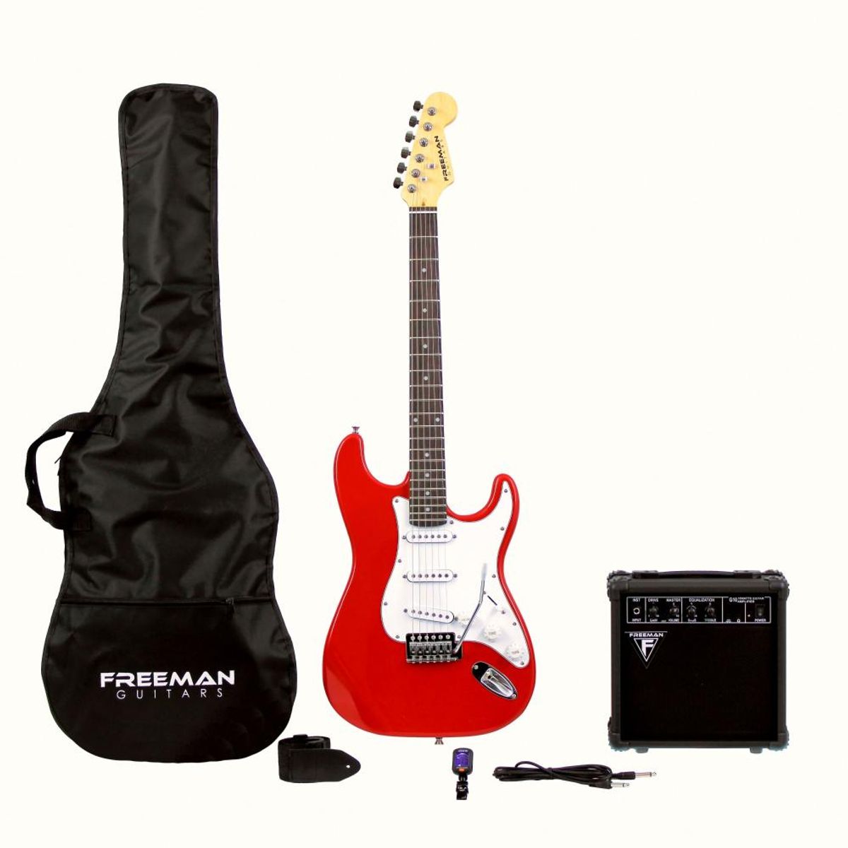 FREEMAN - Pack de guitarra eléctrica Freeman FULL ROCK RD