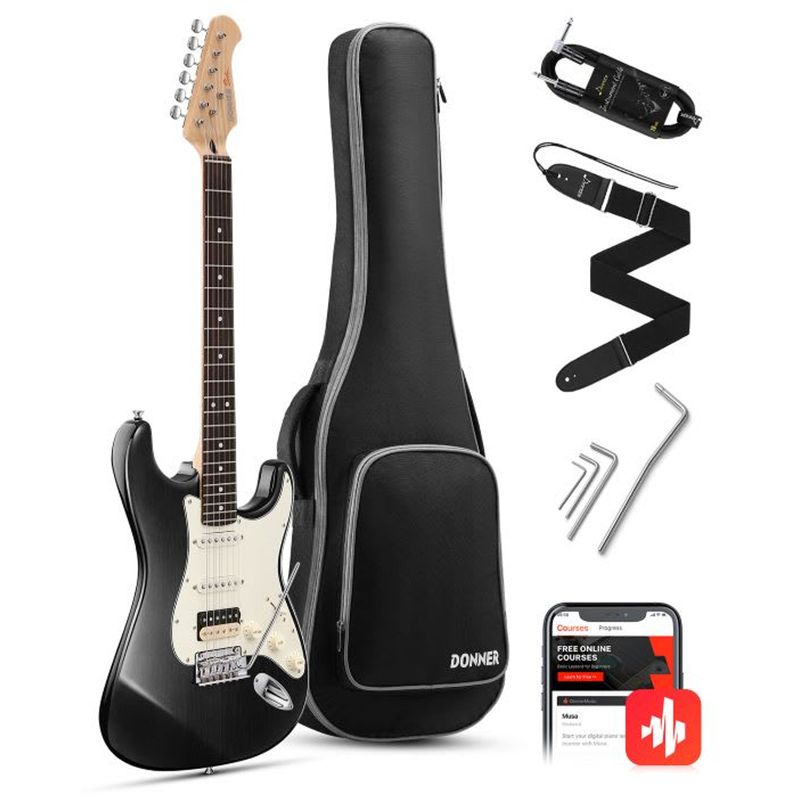 GENERICO - Pack Guitarra Electrica con Funda DONNER DST-400B