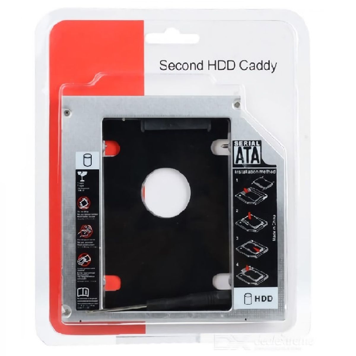 GENERICO - Adaptador Disco 2.5 A Bahía Cd Notebook 12.7mm