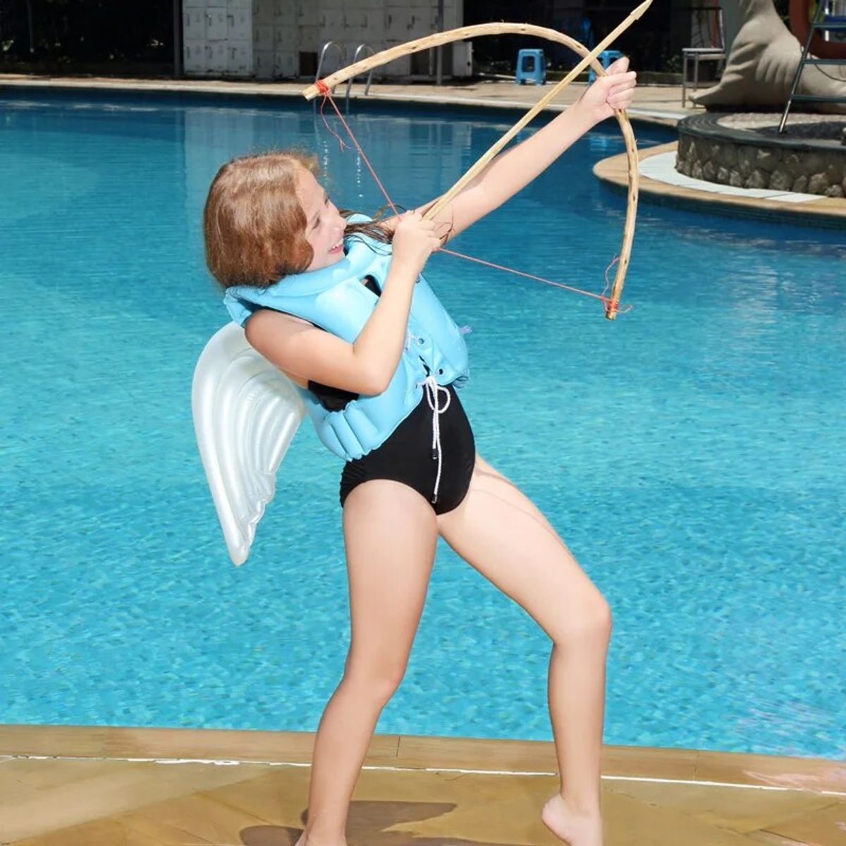 DEFENSOR FOREVER - Chaleco Flotador Con Alas Natación Piscina Talla L Celeste