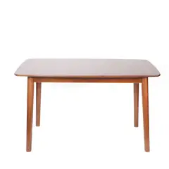 NECTAR - Mesa de comedor Strauss madera de caucho café claro 160 x 90 cm