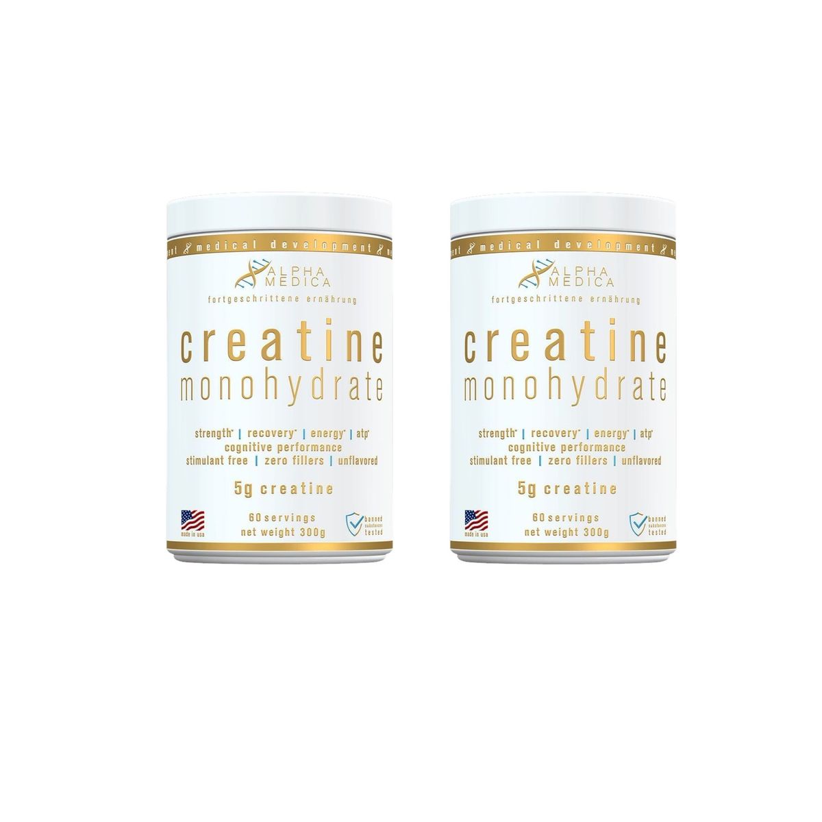 ALPHAMEDICA - PACK 2 CREATINAS 300GR C/U - ALPHA MEDICA