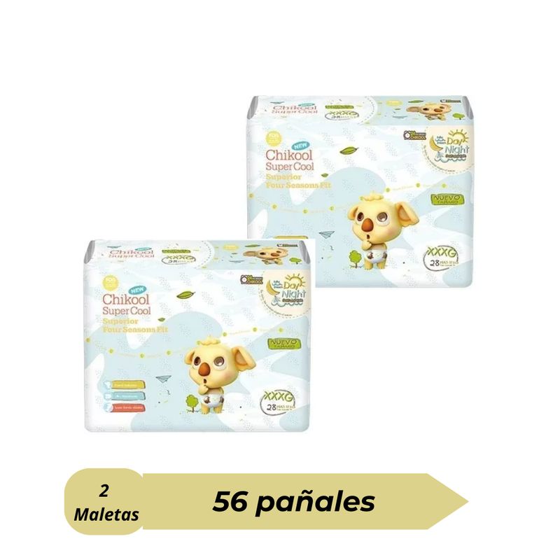 GENERICO - Pañales Chikool Super Cool Talla Xxxg + 17kg X 2 Paquetes