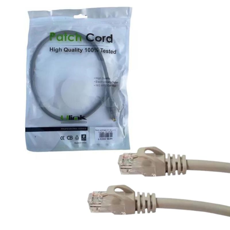 ULINK - Cable De Red  Patch Cord Certificado Cat6 50cm Gris