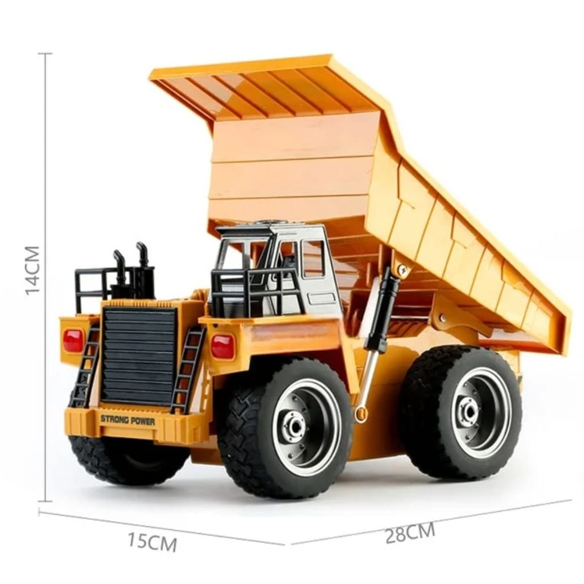 GENERICO - CAMION TOLVA BATERIA RECARGABLE 9 CANALES 2,4 GHZ, 1:18