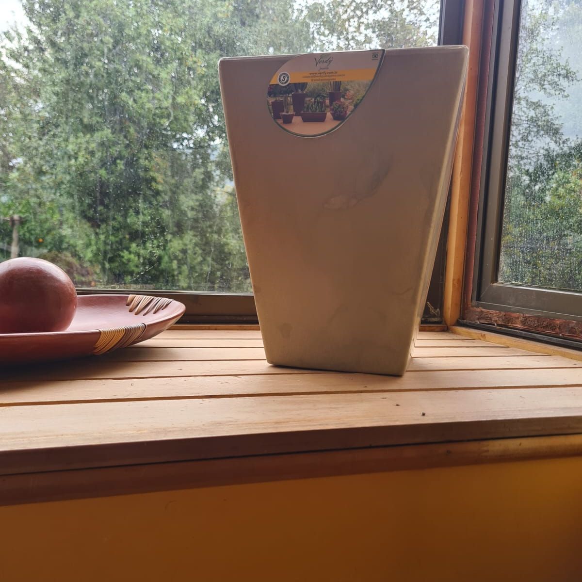 VERDY - Maceta Joinville Trapecio Beige 17x30cms Efecto Marmoleado