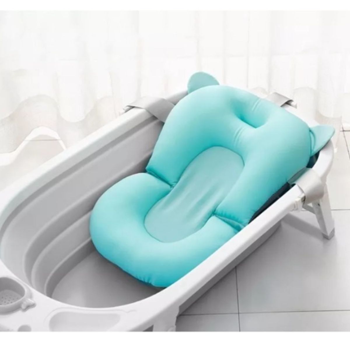 GENERICO - Cojín Malla De Baño Para Bañera Tina Bebe Tipo Asiento AZUL