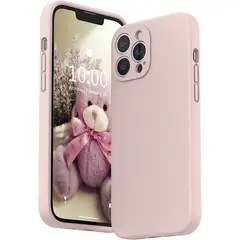 CELLBOX - Carcasa Silicona con Protector Cámara para iPhone 13 Pro Max - Rosa
