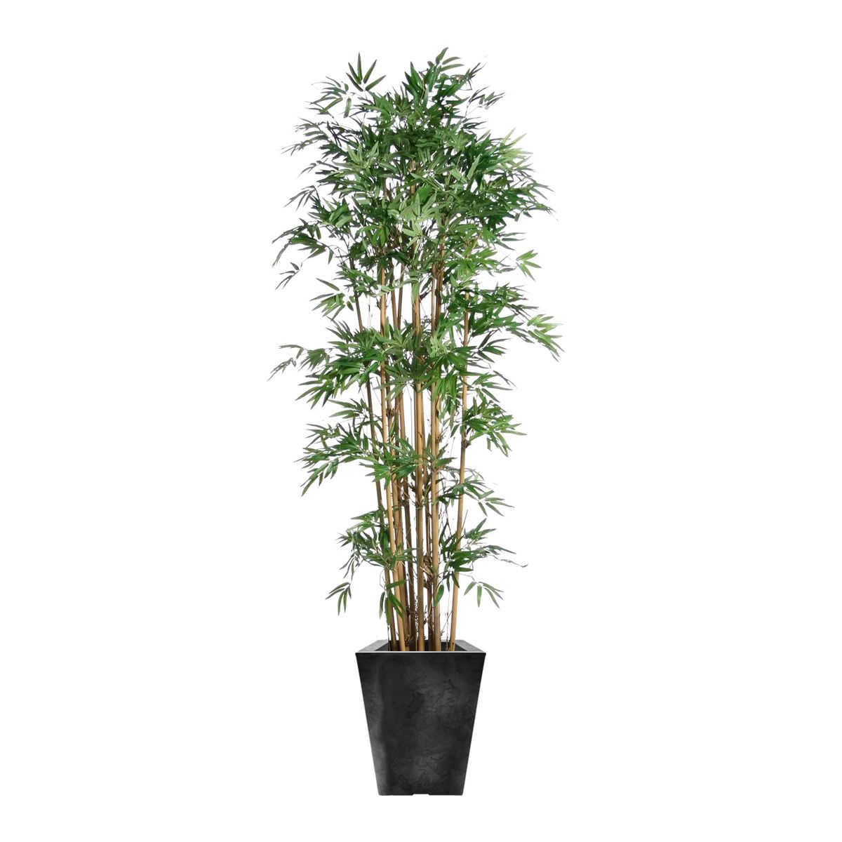 VERDY - Maceta Joinville Trapecio Negro 17x30cms Efecto Marmoleado