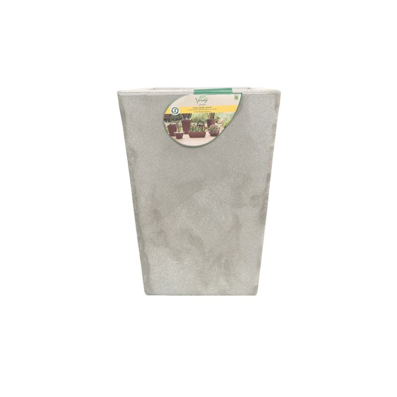 VERDY - Maceta Joinville Trapecio Blanco 17x30cms Efecto Marmoleado
