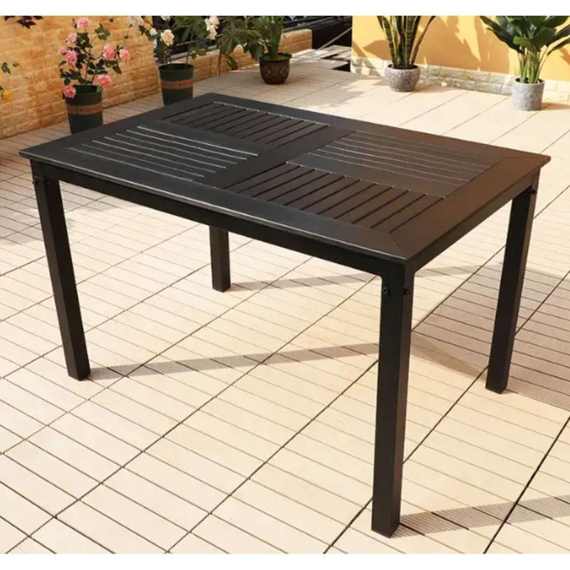 GENERICO - Mesa de comedor 160 cm Terraza, Restaurantes, Hotel, Exteriores Negro