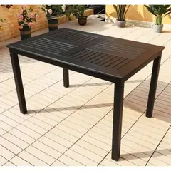 GENERICO - Mesa de comedor 160 cm Terraza, Restaurantes, Hotel, Exteriores Negro