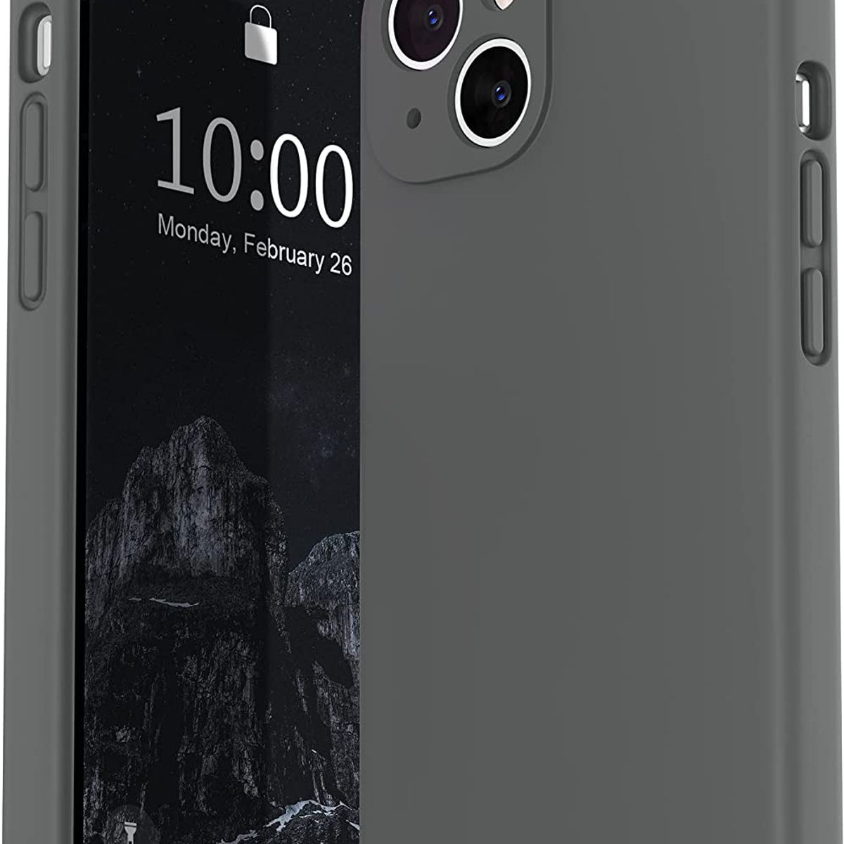 CELLBOX - Carcasa de Silicona con Protector de Cámara para iPhone 14 Plus - Gris