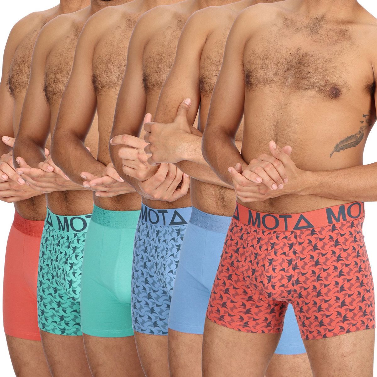 MOTA - Bóxer Medio Pack 6 Gris Mota