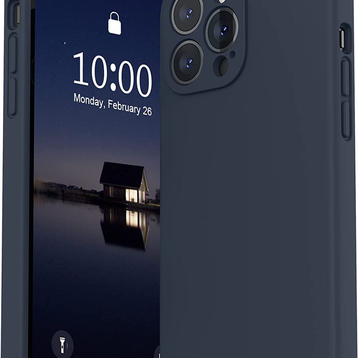 CELLBOX - Carcasa de Silicona con Protector de Cámara para iPhone 14 Pro - Azul