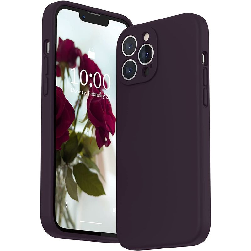 CELLBOX - Carcasa Silicona con Protector de Cámara para iPhone 14 Pro - Púrpura
