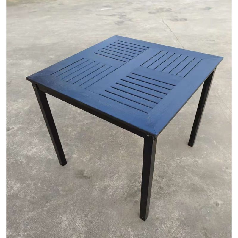 GENERICO - Mesa de comedor 80 cm Terraza, Restaurantes, Hotel, Exteriores Negro