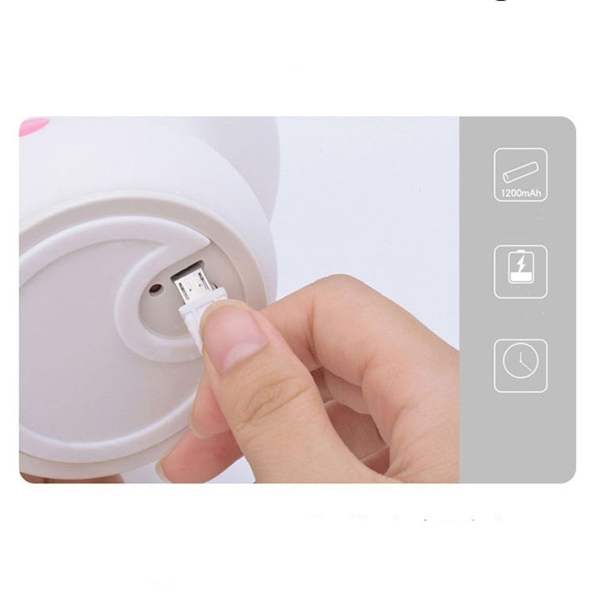 GENERICO - Lámpara Diseño Honguito Espanta Cuco De Silicona - Led Usb