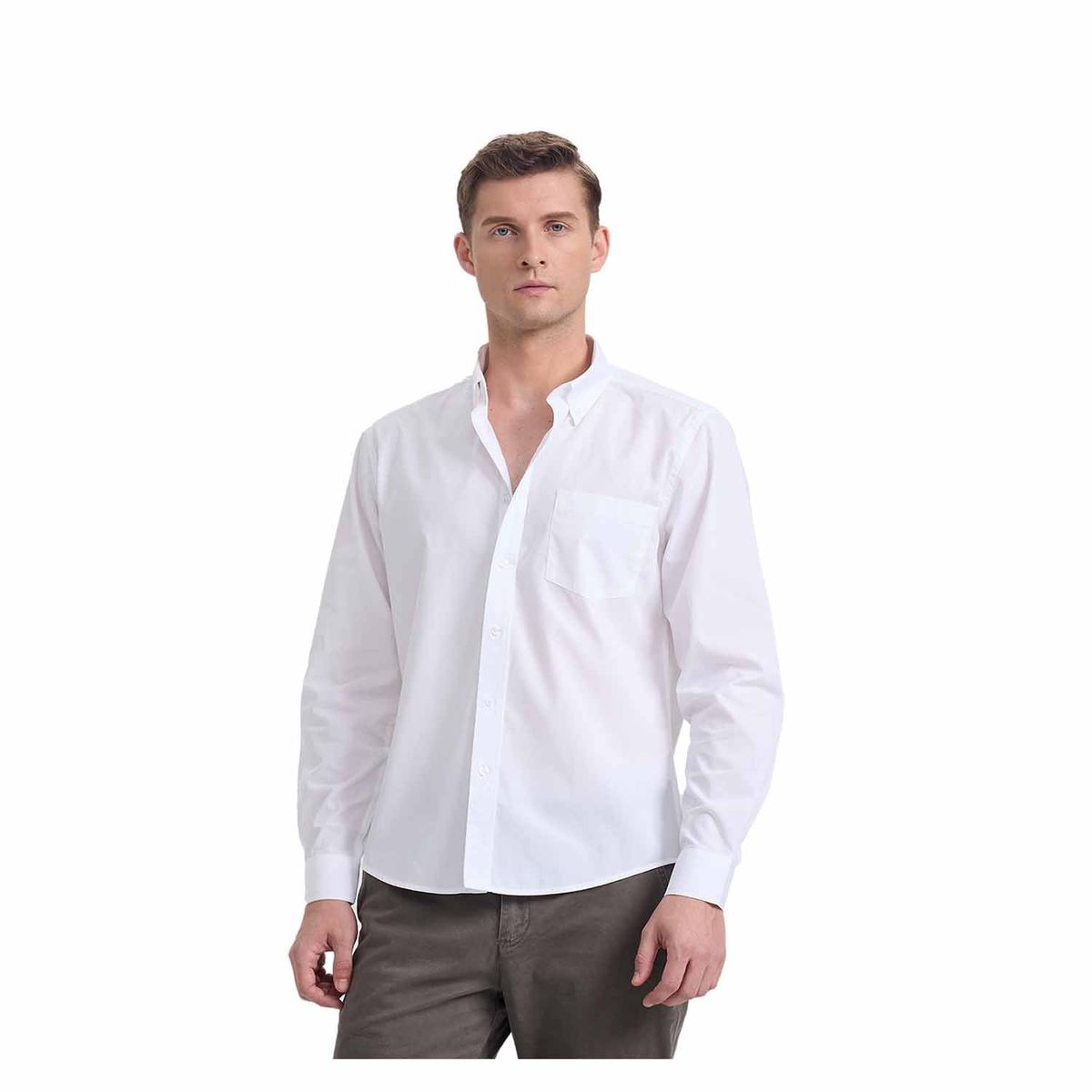 FASHION'S PARK - Camisa Hombre Con Bolsillo Blanco Fashion's Park