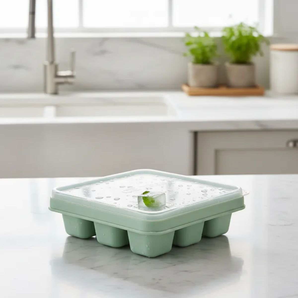 GENERICO - Cubeta de hielo cubetera con tapa