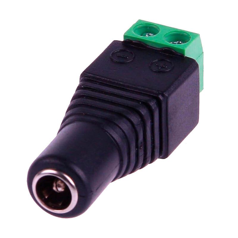 GENERICO - Conector Dc Hembra para CCTV y Tiras Led