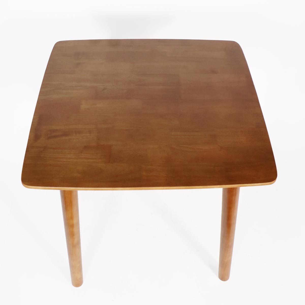 NECTAR - Mesa de Comedor Preston de Madera de Caucho Natural Café Claro Moderna y Funcional 80x80x74 cm