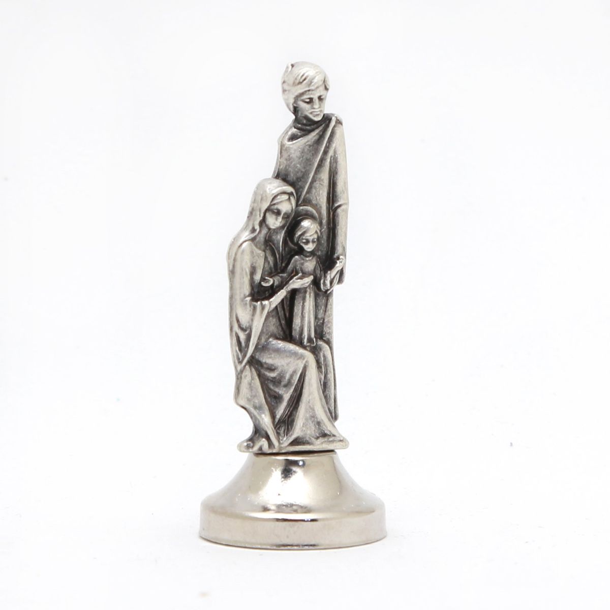 GENERICO - Estatua Religiosa Italiana de la Sagrada Familia con base 5,5 cms