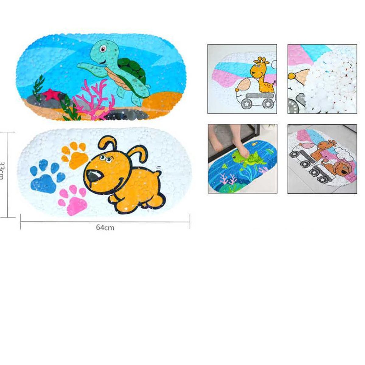 GENERICO - Alfombra de baño infantil antideslizante