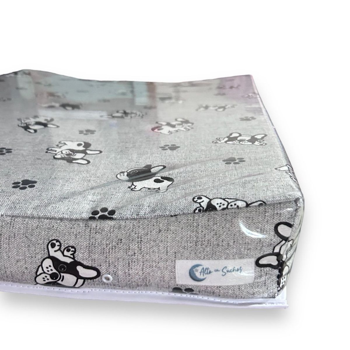 ALTO EN SUEÑOS - Mudador Anatómico Gris Mini Bulldog