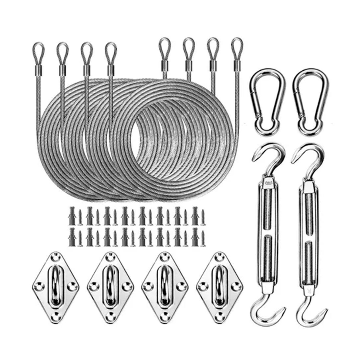 GENERICO - Kit 44 Pzs De Instalación Para Fijación De Toldo Vela