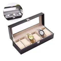 GENERICO - Caja Estuche Organizador Para 6 Relojes