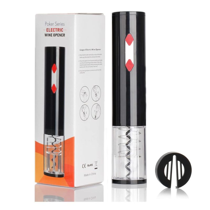 GENERICO - Descorchador Abridor De Botellas Vino Electrico Recargable
