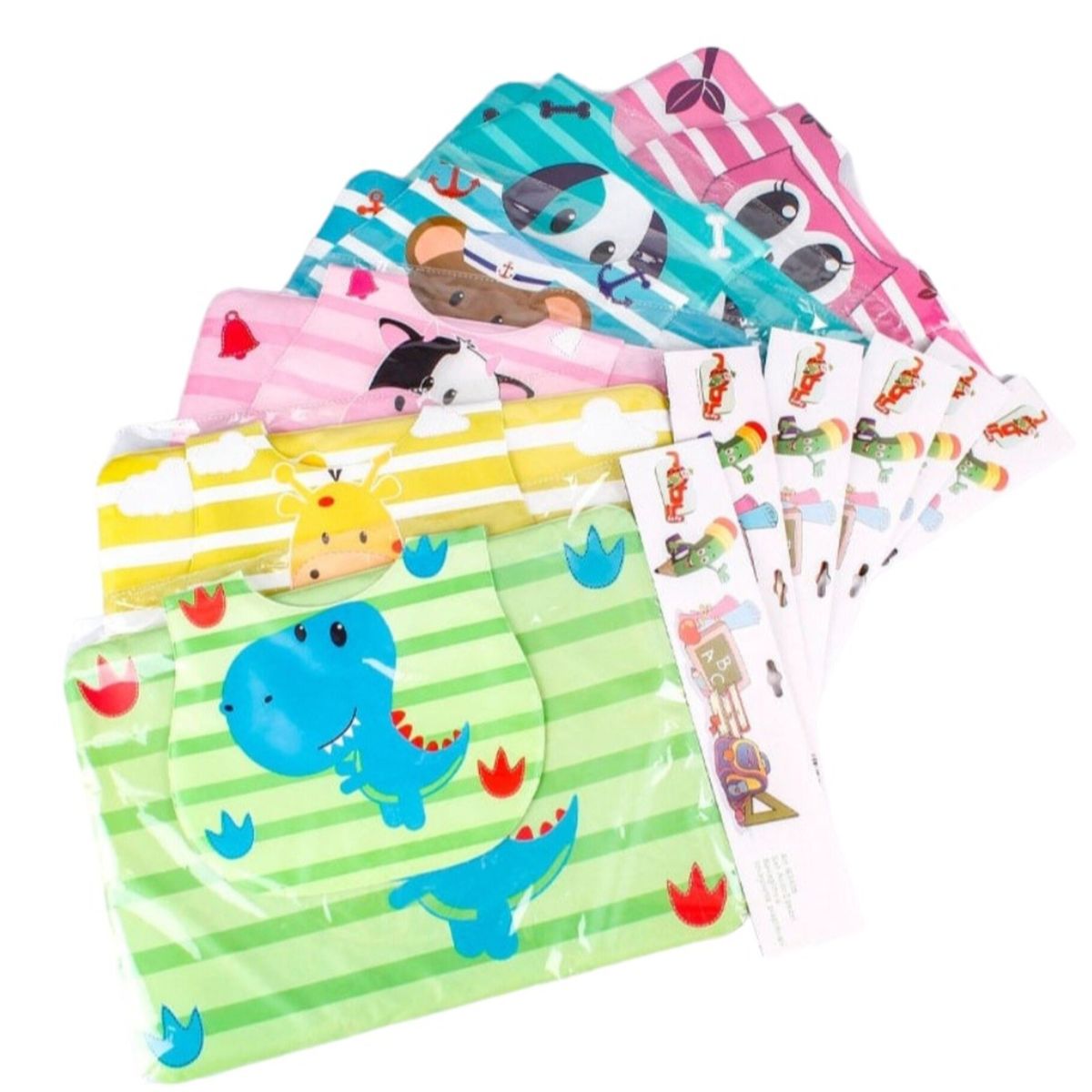 GENERICO - Set Babero y Mantel Individual Lavable Bebes Diseño Niña