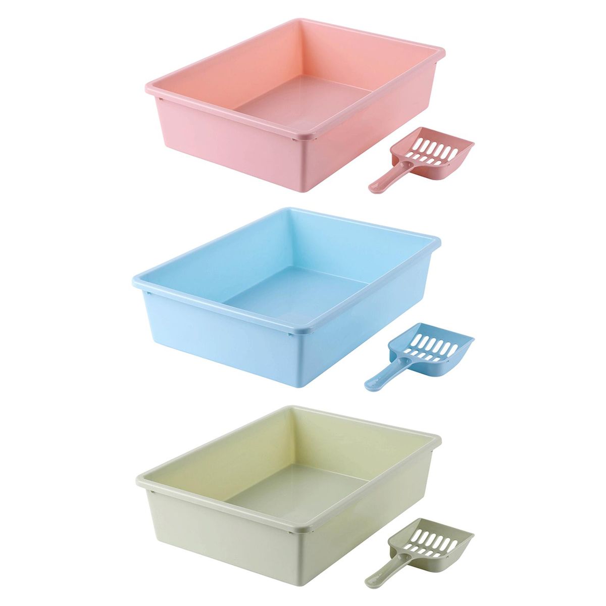 GENERICO - Arenero para Gatos Bandeja de Arena Peq Verde