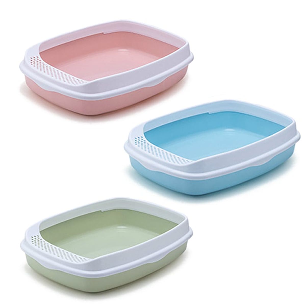 GENERICO - Arenero para Gatos Bandeja de Arena Peq Rosa Abierta