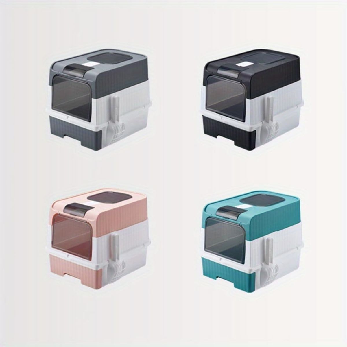 GENERICO - Arenero Cupula Cerrado Baño Sanitario Gato Verde