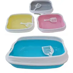 GENERICO - Arenero para Gatos Bandeja de Arena Peq Gris Abierta