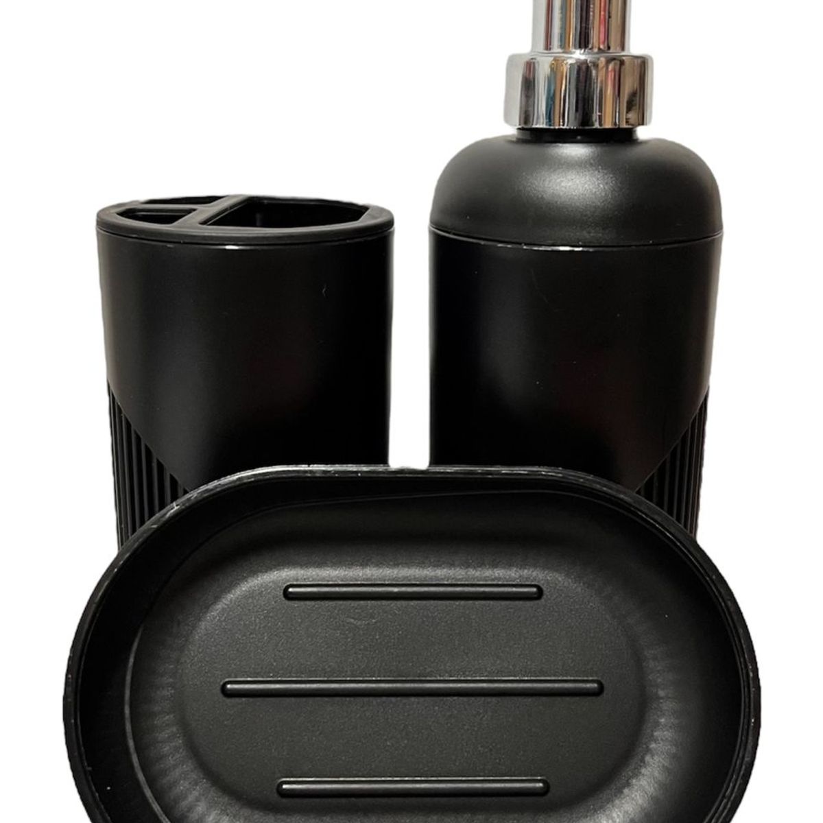 OEM - Set Juego De Baño 3 Pieza Jabon Dispensador Cepillo N