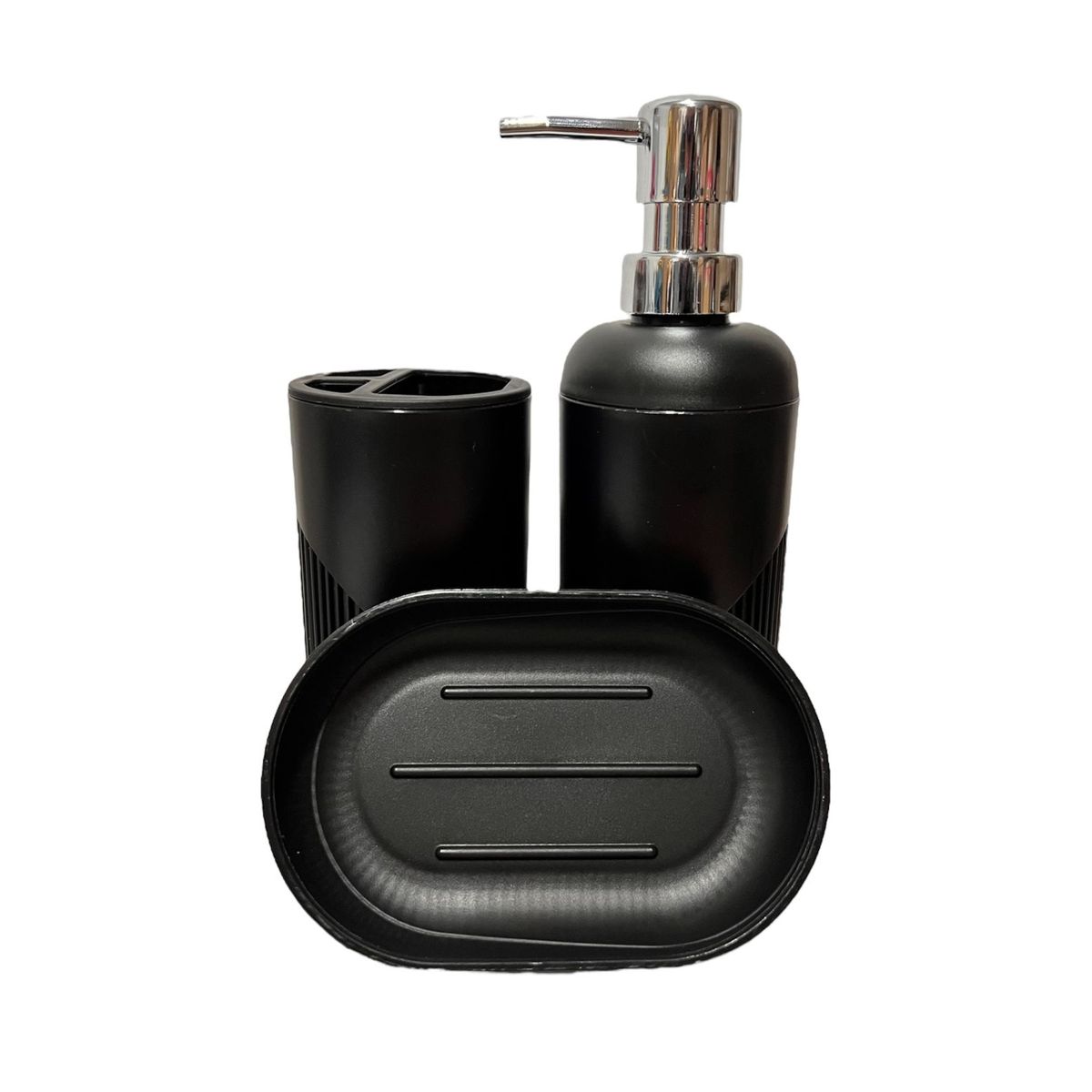 OEM - Set Juego De Baño 3 Pieza Jabon Dispensador Cepillo N