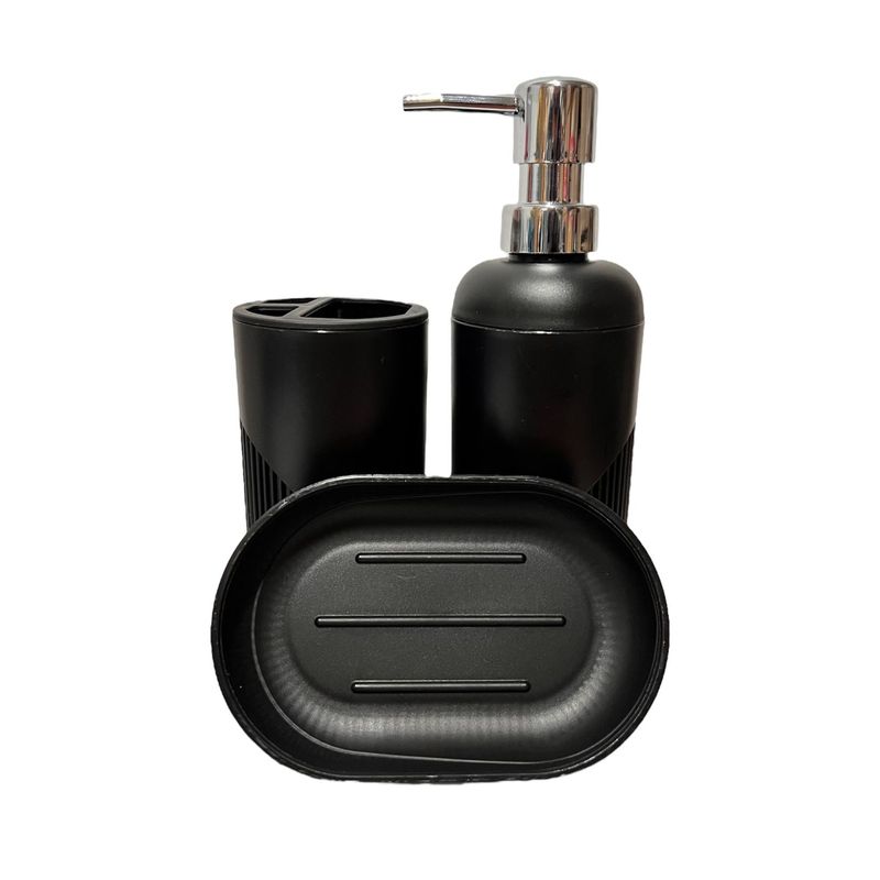 OEM - Set Juego De Baño 3 Pieza Jabon Dispensador Cepillo N