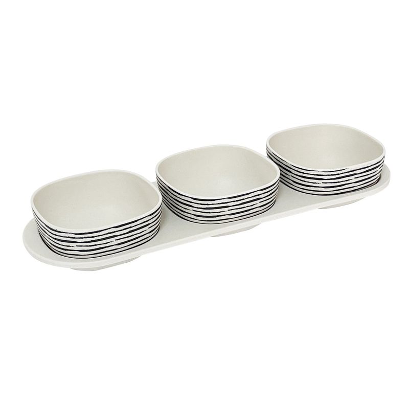 DECOGREEN - Snack con 3 Divisiones Rayas